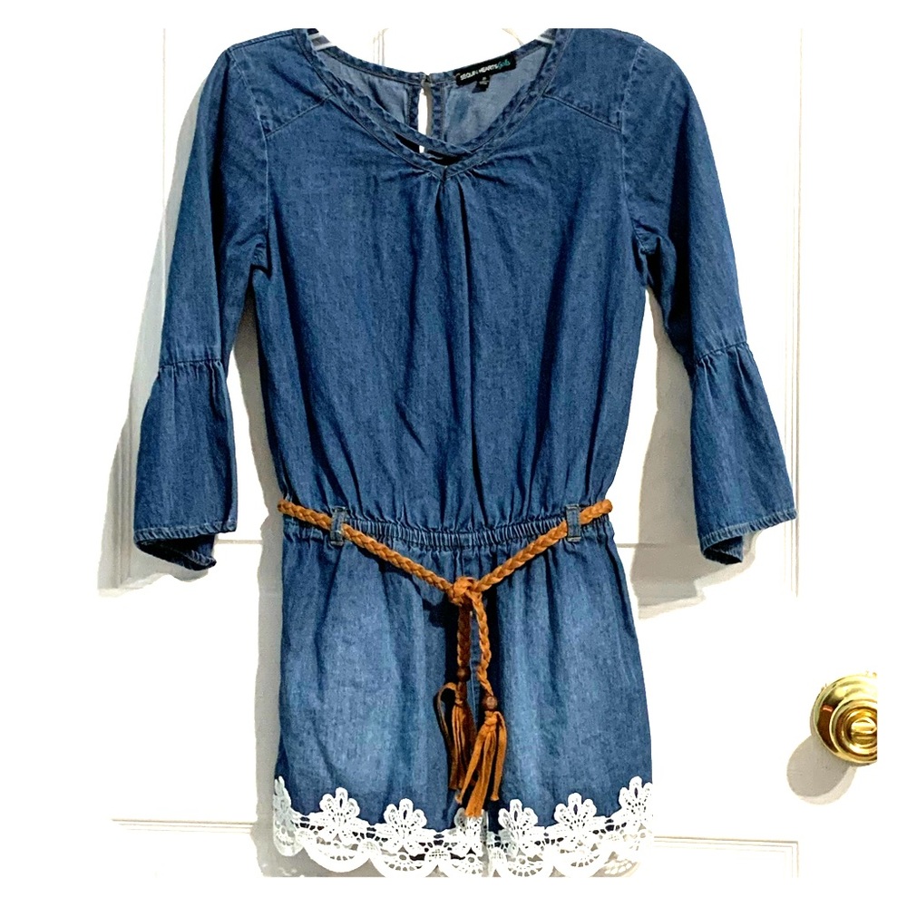 Girls Denim Romper